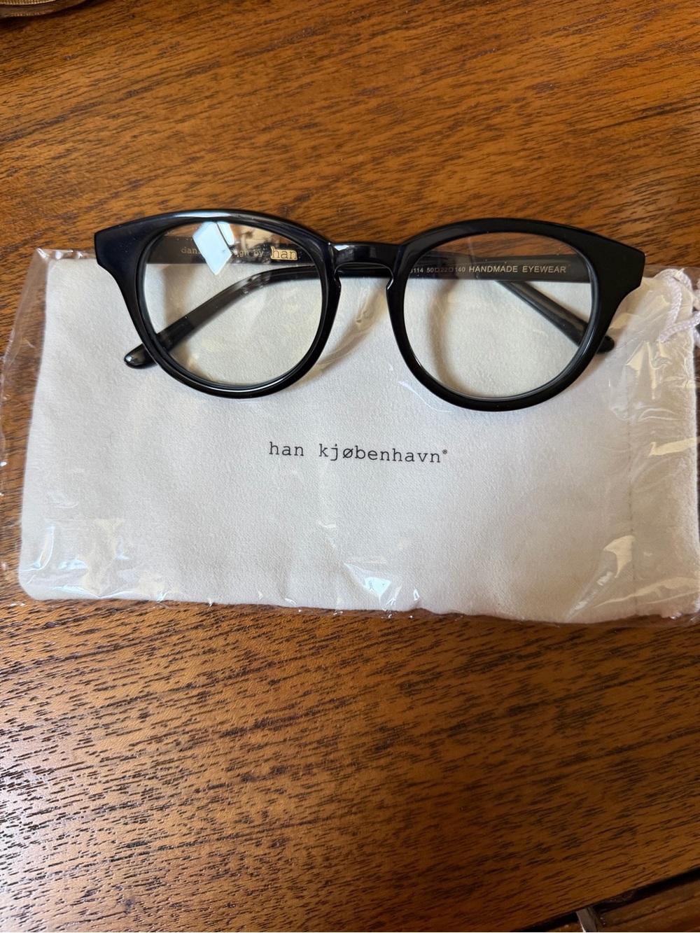 han københavn Black Round Acetate Glasses